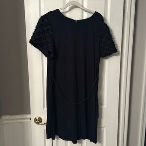 navy short sleeve dress